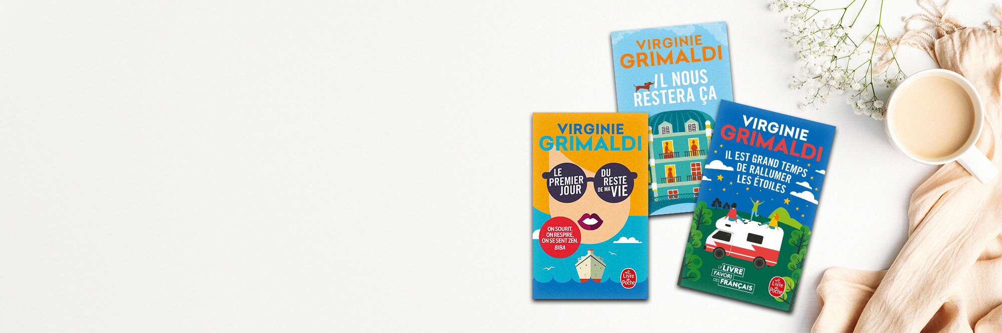 photos des couvertures de livres de virginie grimaldi